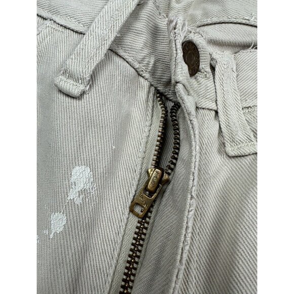 Vtg 50s Levis Sta-Prest Cotton Jeans 30x26 Talon Zip Heavy Repairs Distressed - Picture 6 of 16
